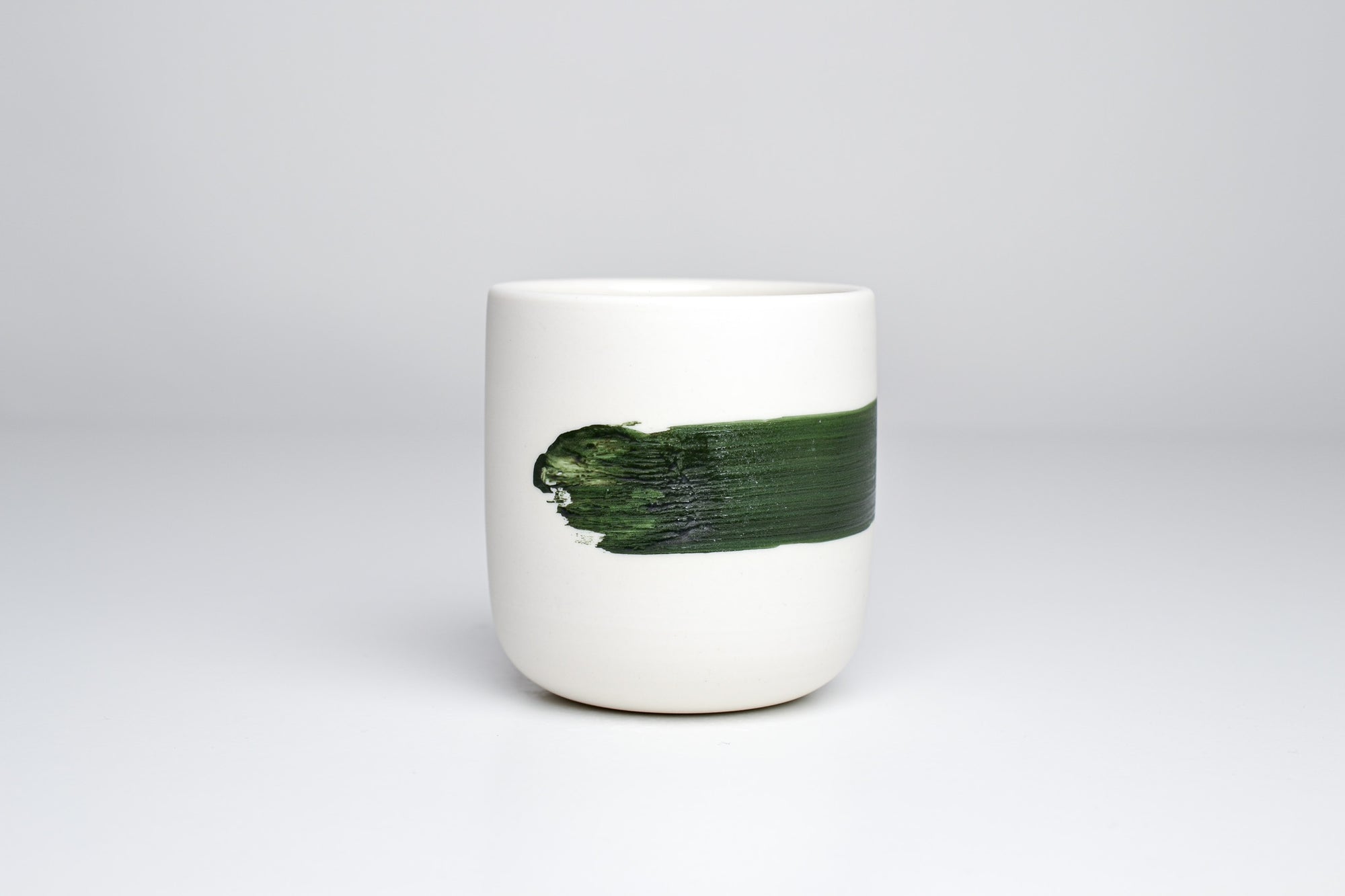 Simple cup, green line, 150ml