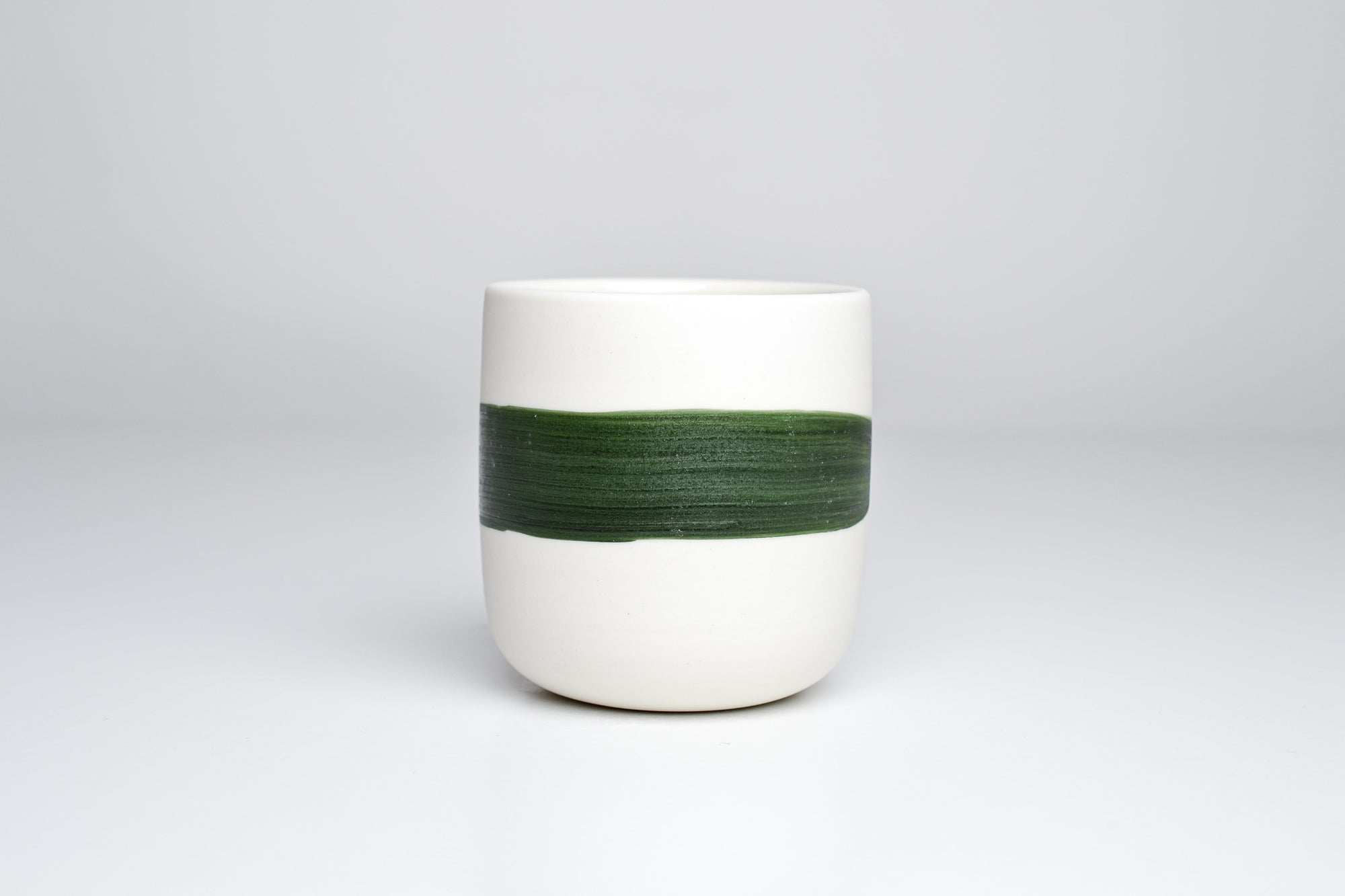 Simple cup, green line, 150ml