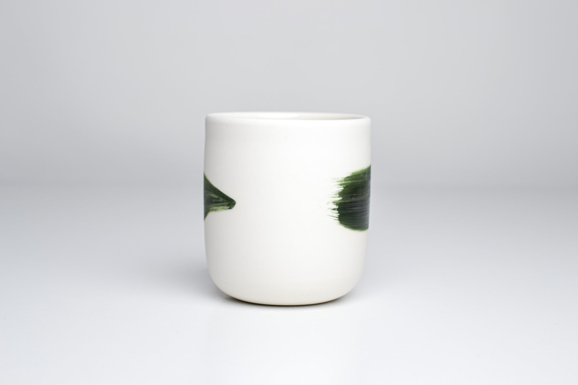 Simple cup, green line, 150ml