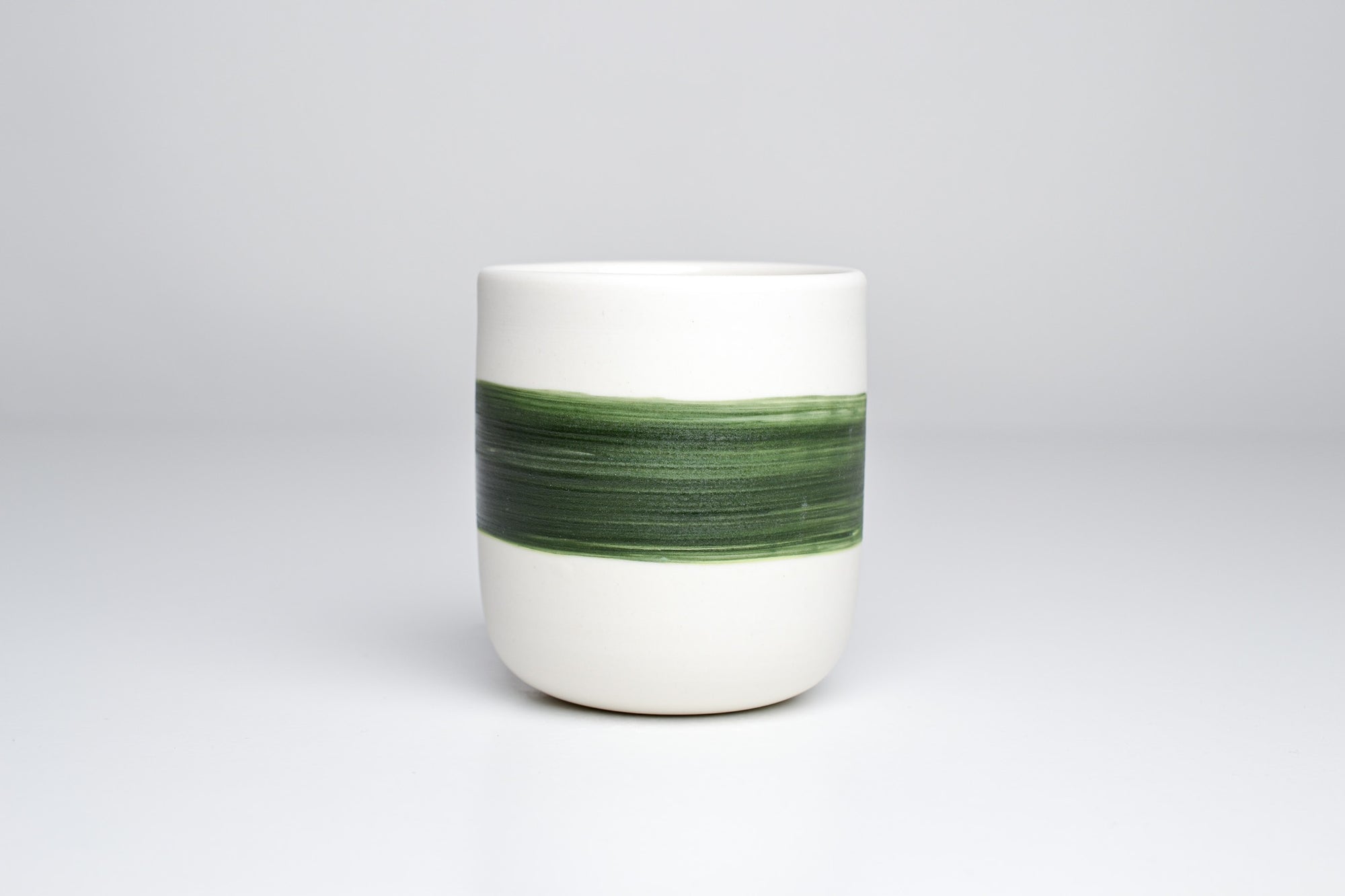 Simple cup, green line, 150ml