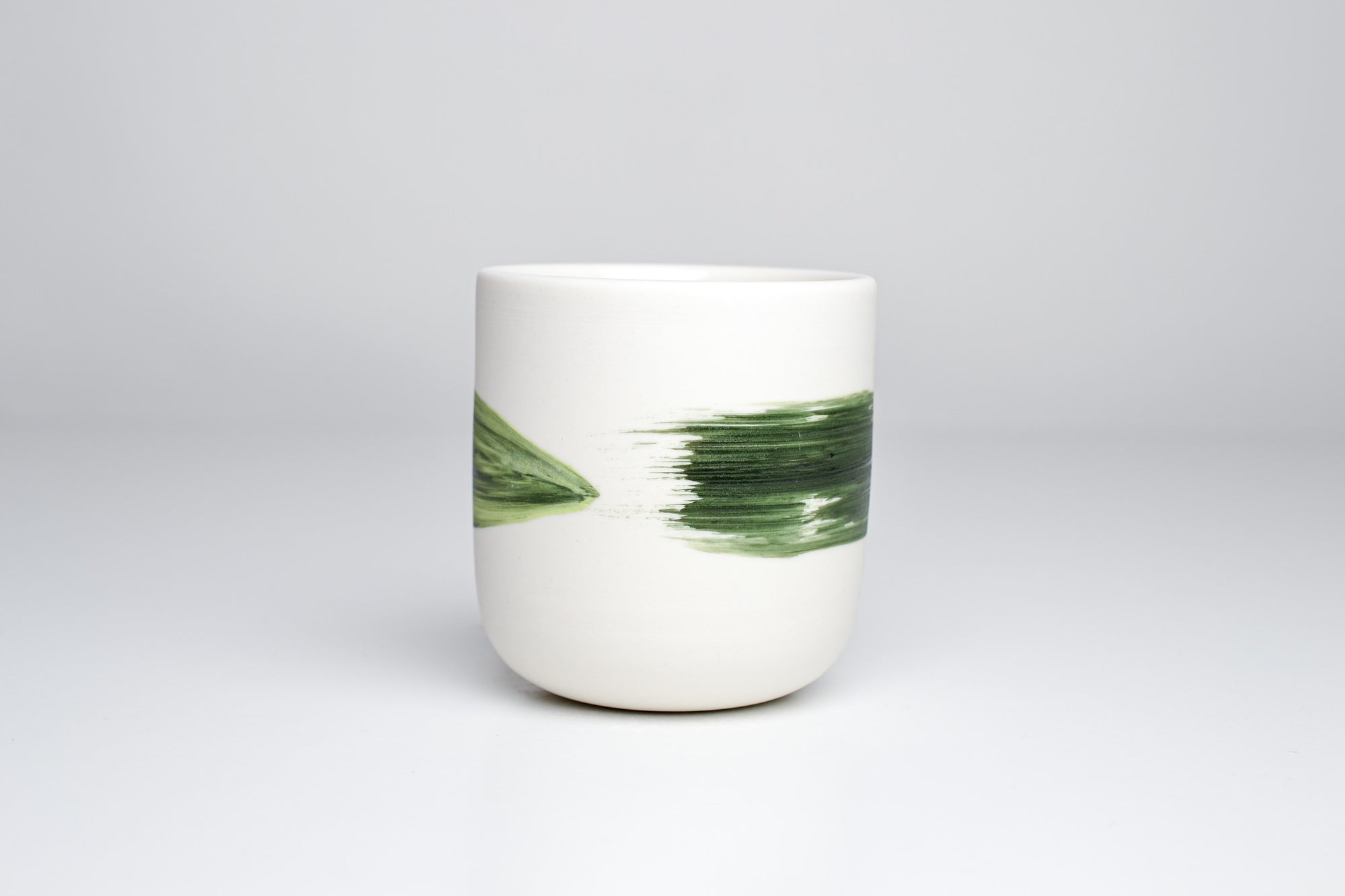 Simple cup, green line, 150ml