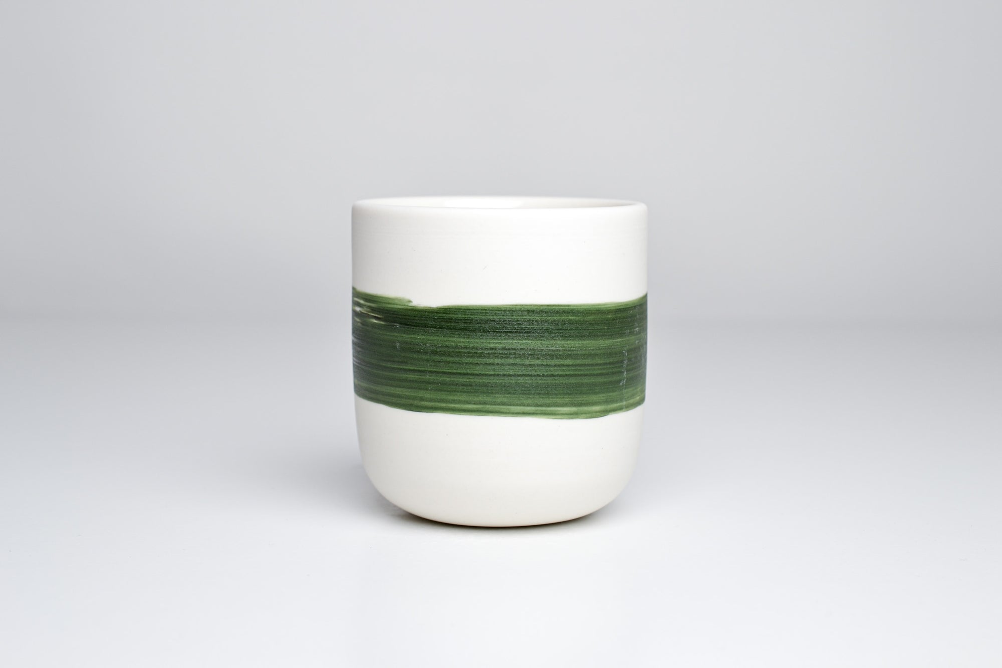 Simple cup, green line, 150ml