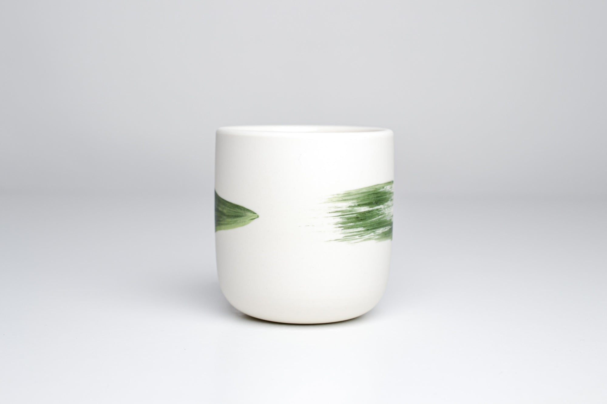 Simple cup, green line, 150ml