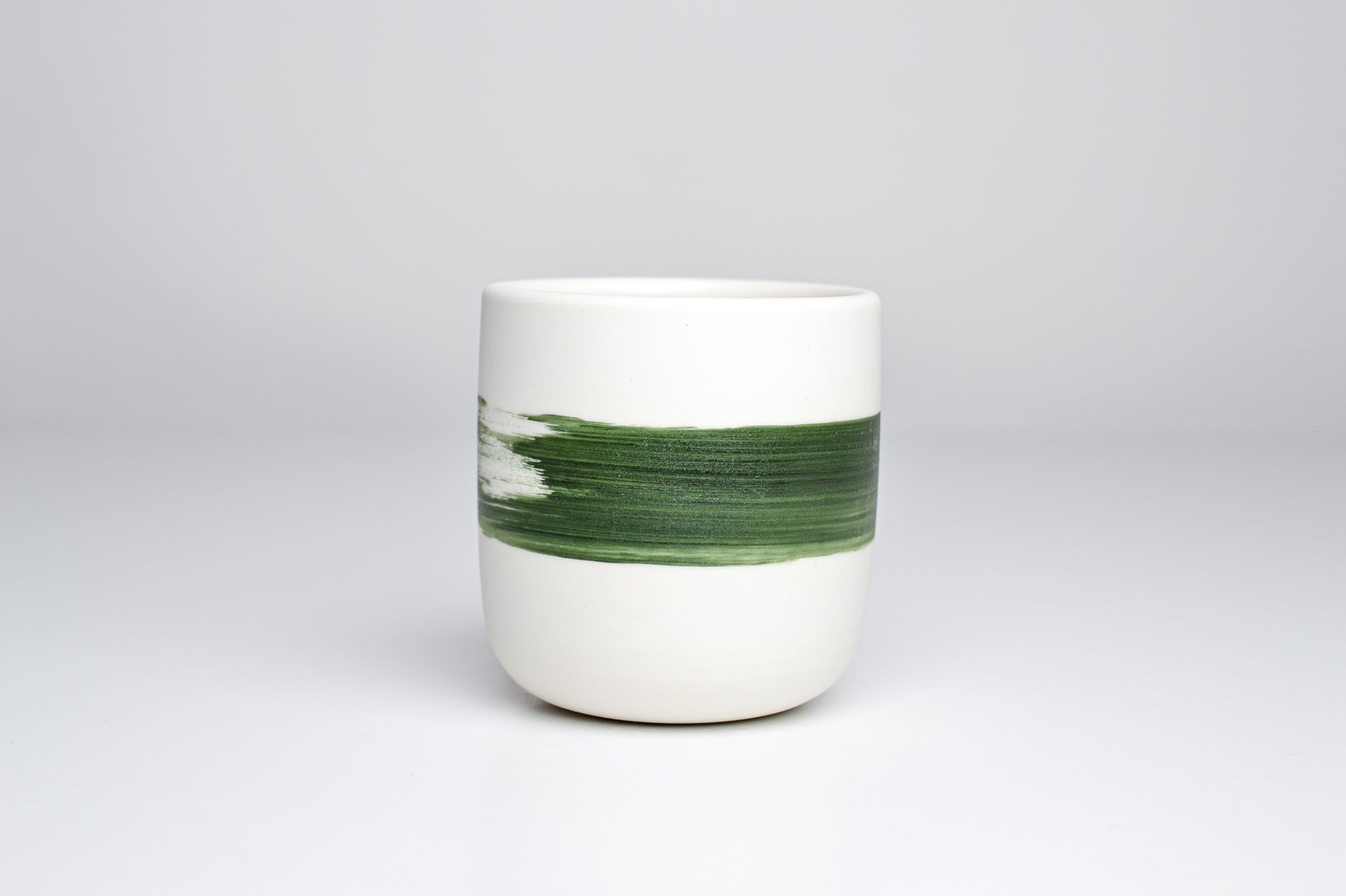 Simple cup, green line, 150ml
