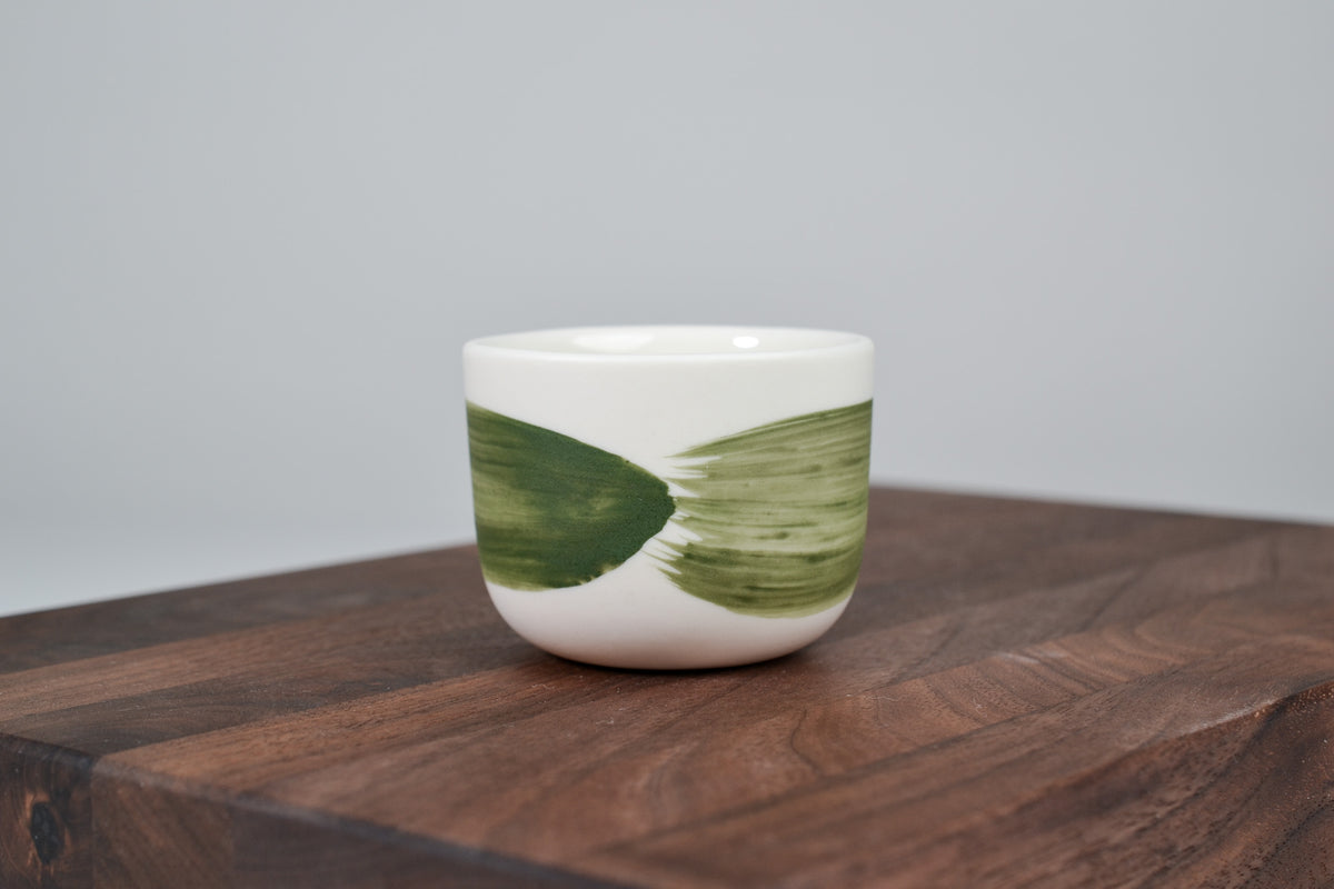 Moss-green line – Espresso cup 70 ml