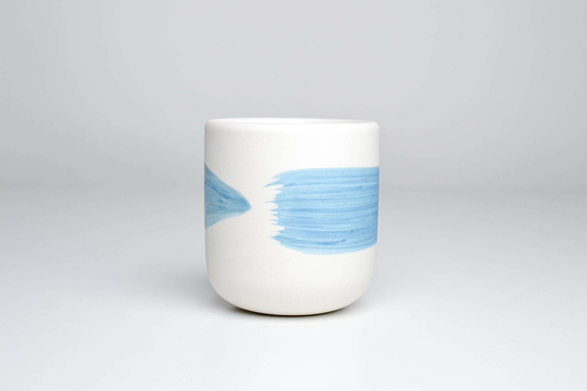 Simple cup, blue line, 150ml