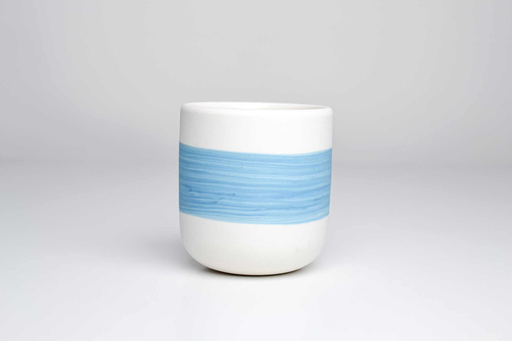 Simple cup, blue line, 150ml