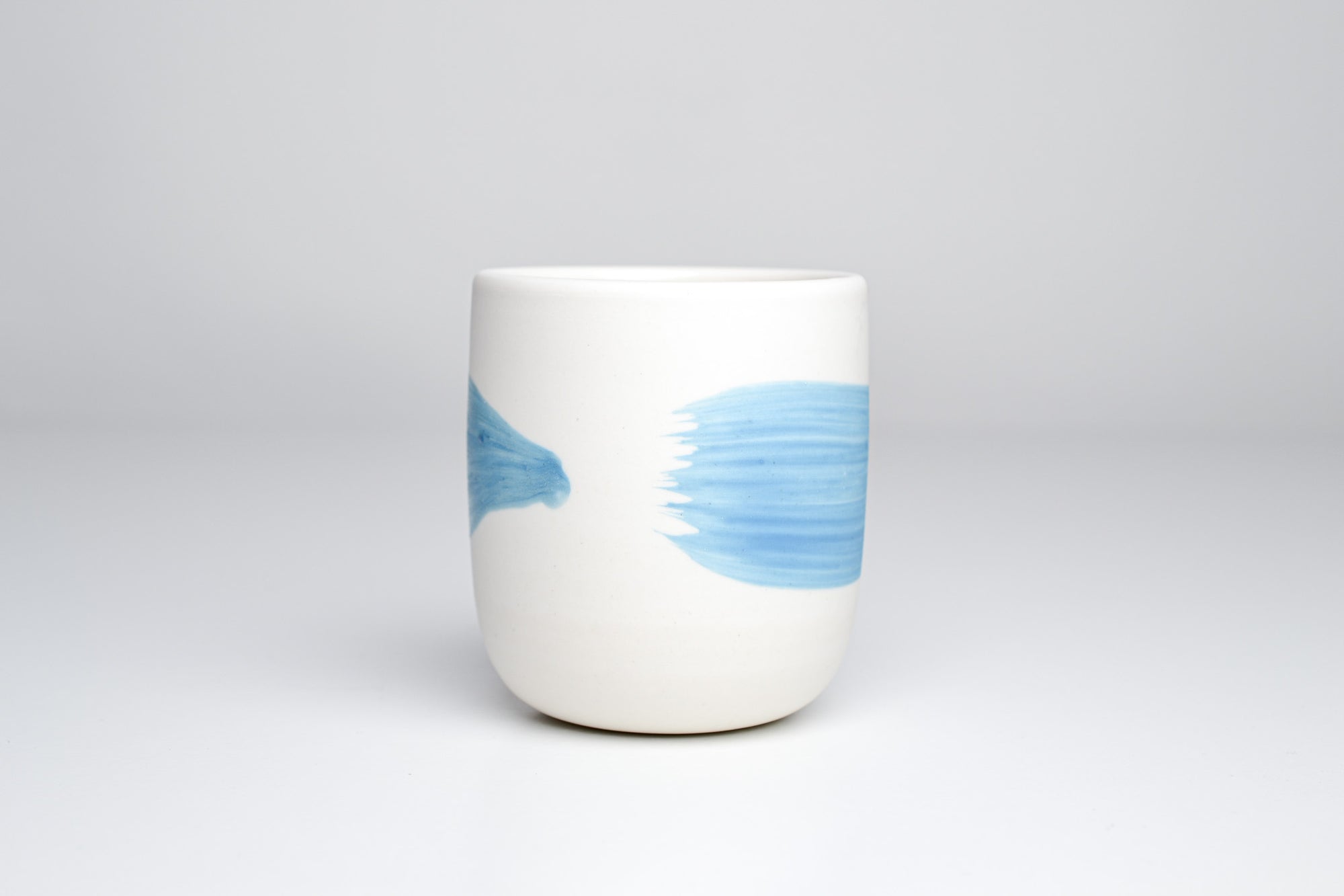 Simple cup, blue line, 150ml