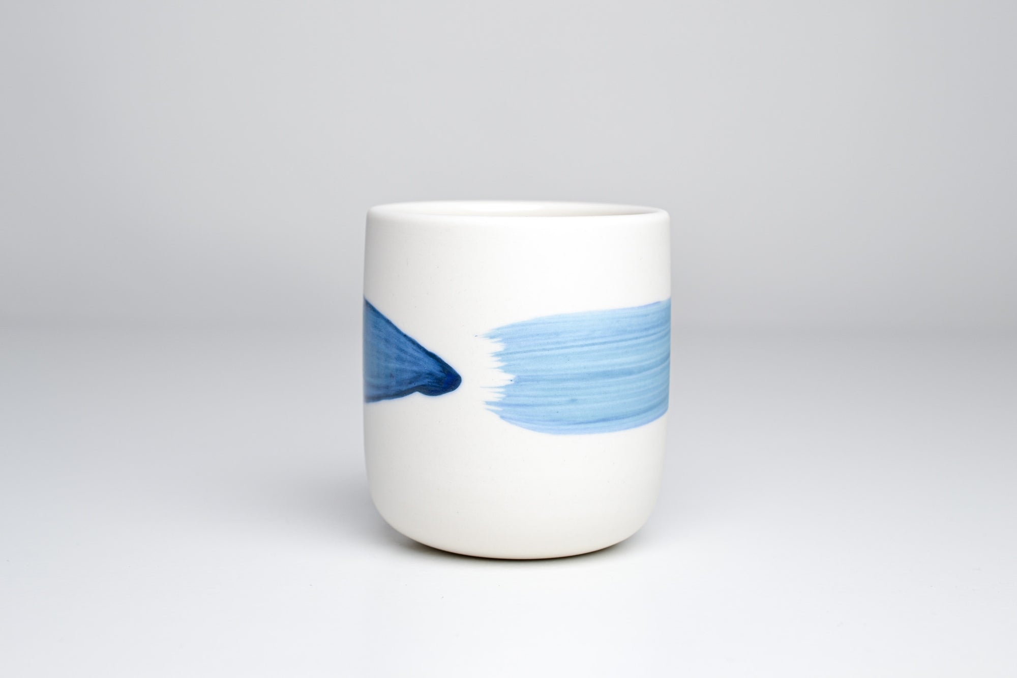 Simple cup, blue line, 150ml