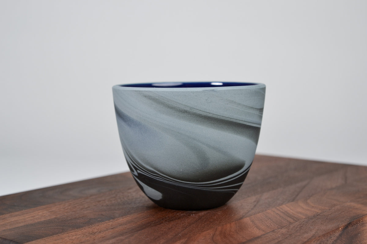 Smoke cup, gray and black - 200 ml