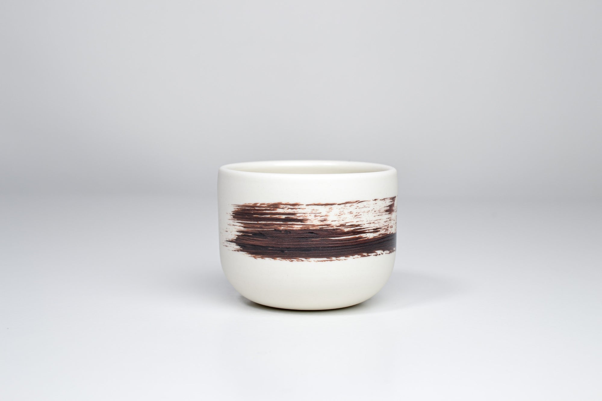 Simple cup, brown sparkly line, 140ml