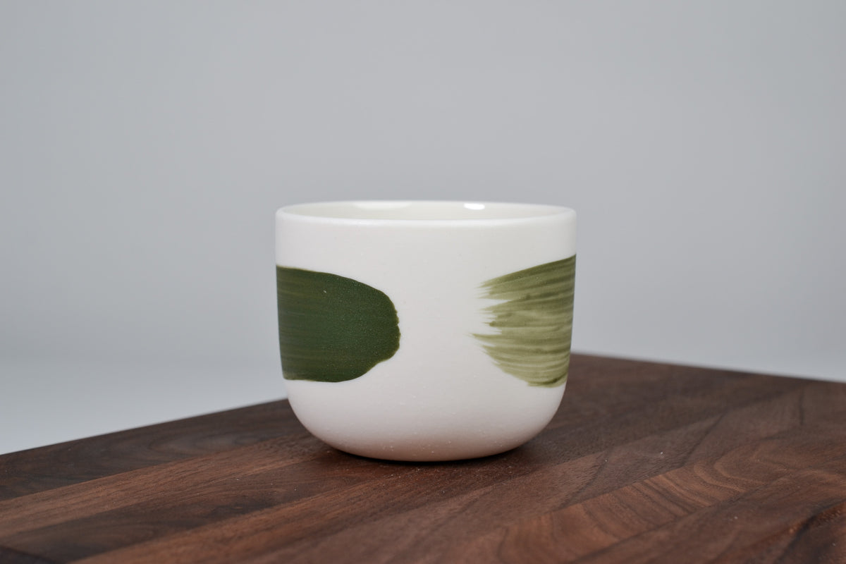Mechově zelená linka - Jednoduchý hrnek na kávu - 200 ml