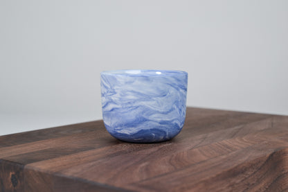 Kávový hrnek z porcelánu - Flow - 70 ml - modrý porcelán