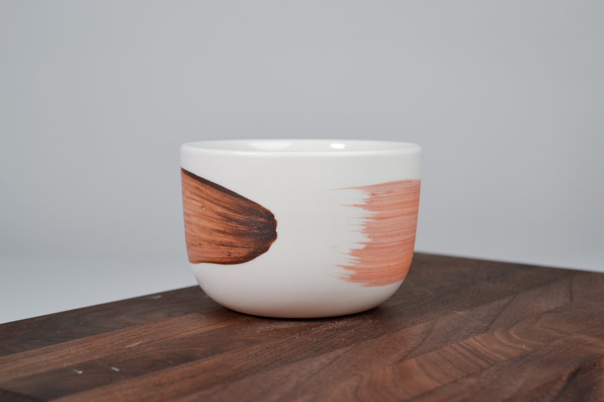 Bright Orange & Brown Line - Simple coffee mug - 280 ml