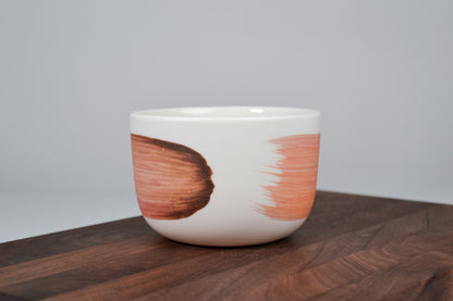 Bright Orange & Brown Line - Simple coffee mug - 280 ml