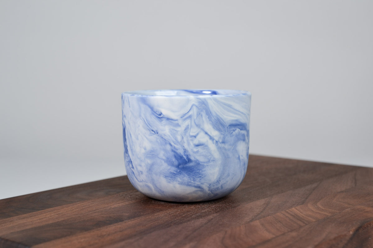 Porcelain coffee mug - Flow - blue - 200 ml