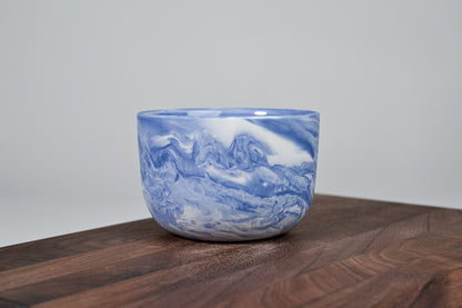 Porcelain Coffee Mug - Flow - 280 ml - Blue Porcelain