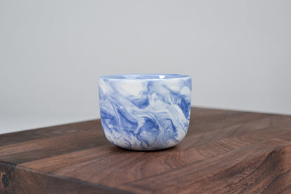 Espresso hrnek z porcelánu - Flow - 70 ml - modrý porcelán