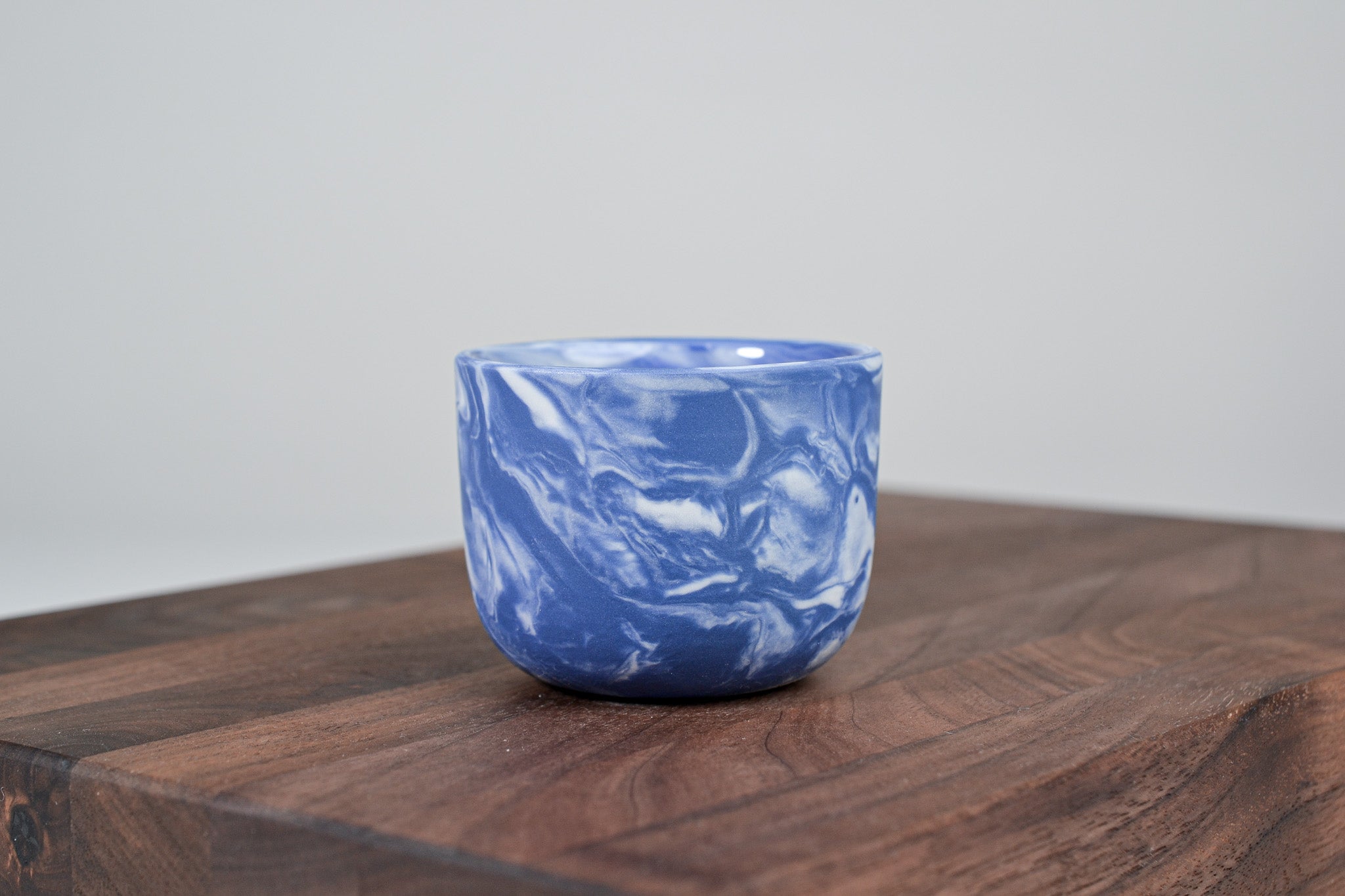 Espresso hrnek z porcelánu - Flow - 70 ml - modrý porcelán