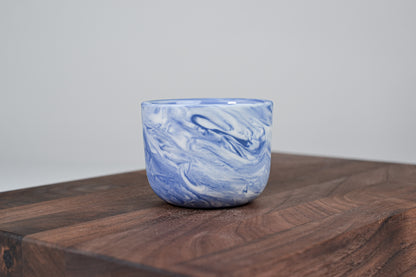 Kávový hrnek z porcelánu - Flow - 100 ml - modrý porcelán