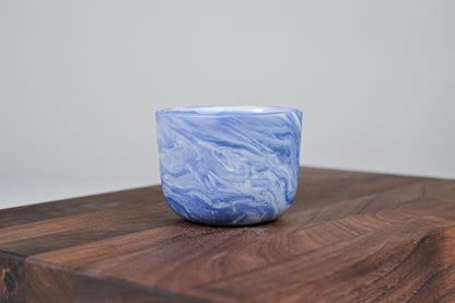 Kávový hrnek z porcelánu - Flow - 100 ml - modrý porcelán
