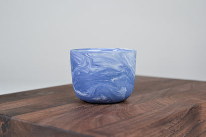 Kávový hrnek z porcelánu - Flow - 100 ml - modrý porcelán