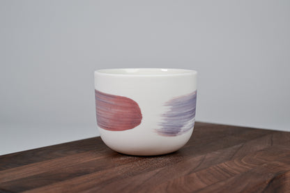 Fialovo - růžová linka - kávový hrnek - 200 ml
