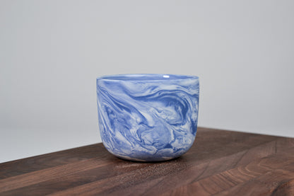 Kávový hrnek z porcelánu - Flow - modrý - 200 ml