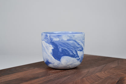 Kávový hrnek z porcelánu - Flow - modrý - 200 ml