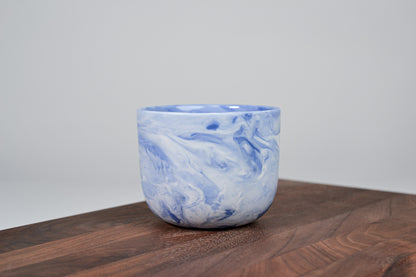 Kávový hrnek z porcelánu - Flow - modrý - 200 ml