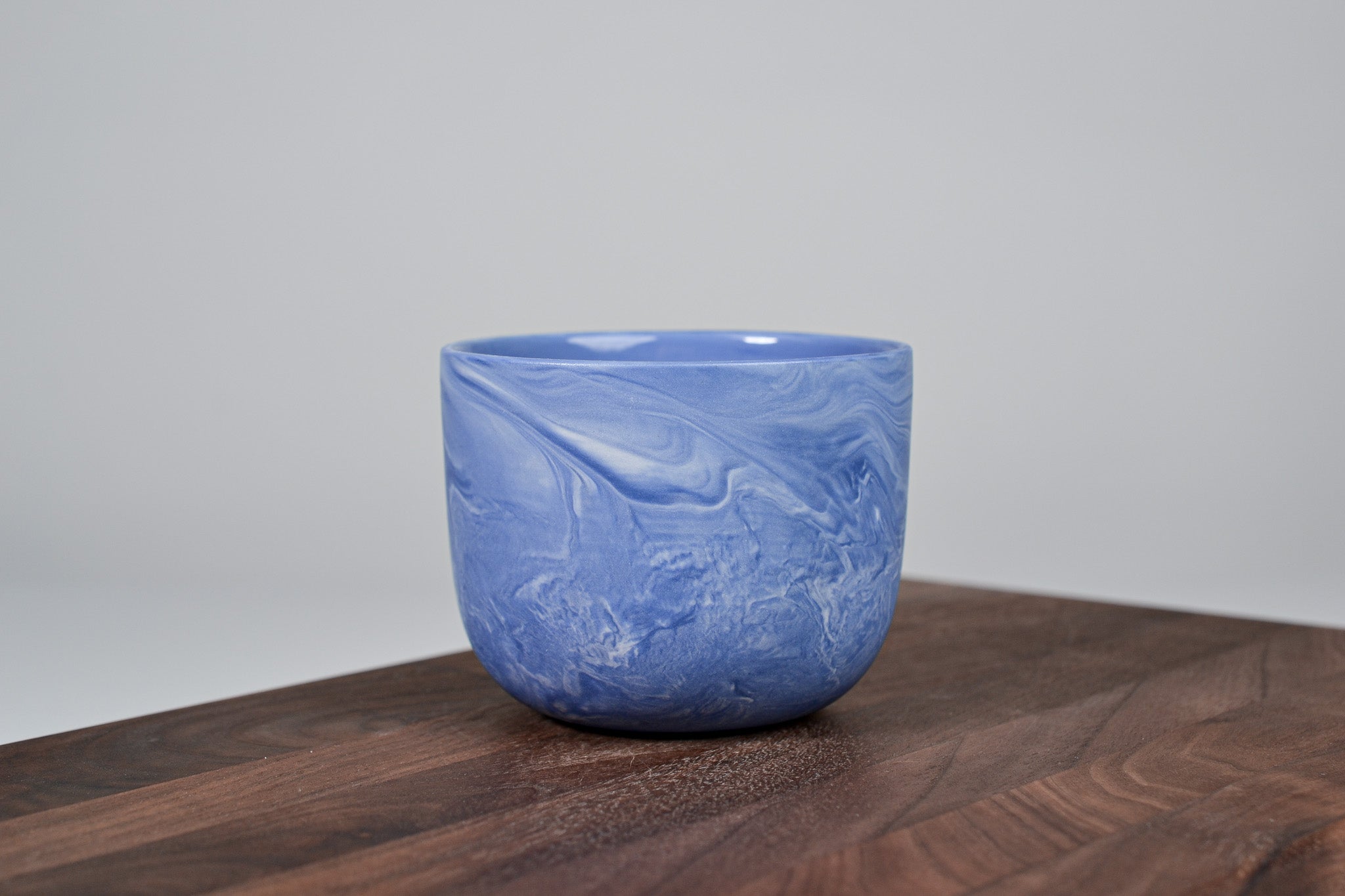 Kávový hrnek z porcelánu - Flow - modrý - 200 ml