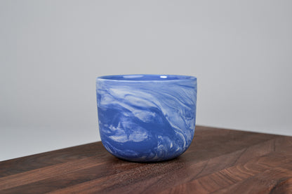 Kávový hrnek z porcelánu - Flow - modrý - 200 ml