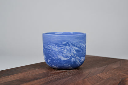 Kávový hrnek z porcelánu - Flow - modrý - 200 ml