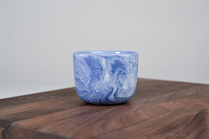 Kávový hrnek z porcelánu - Flow - 100 ml - modrý porcelán