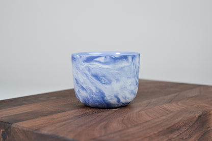 Kávový hrnek z porcelánu - Flow - 100 ml - modrý porcelán