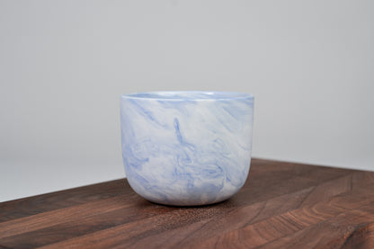 Kávový hrnek z porcelánu - Flow - modrý - 200 ml