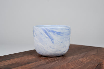 Kávový hrnek z porcelánu - Flow - modrý - 200 ml