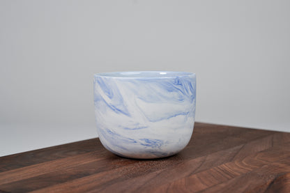 Kávový hrnek z porcelánu - Flow - modrý - 200 ml