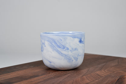 Kávový hrnek z porcelánu - Flow - modrý - 200 ml