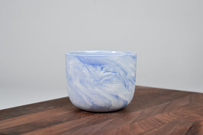 Kávový hrnek z porcelánu - Flow - modrý - 200 ml