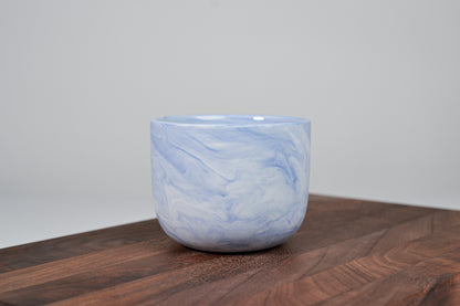 Kávový hrnek z porcelánu - Flow - modrý - 200 ml