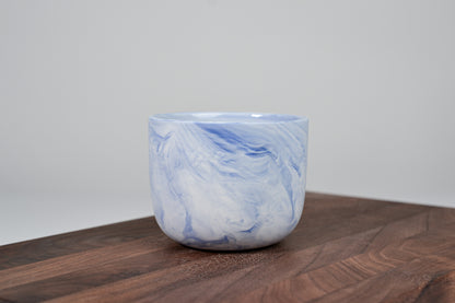 Kávový hrnek z porcelánu - Flow - modrý - 200 ml