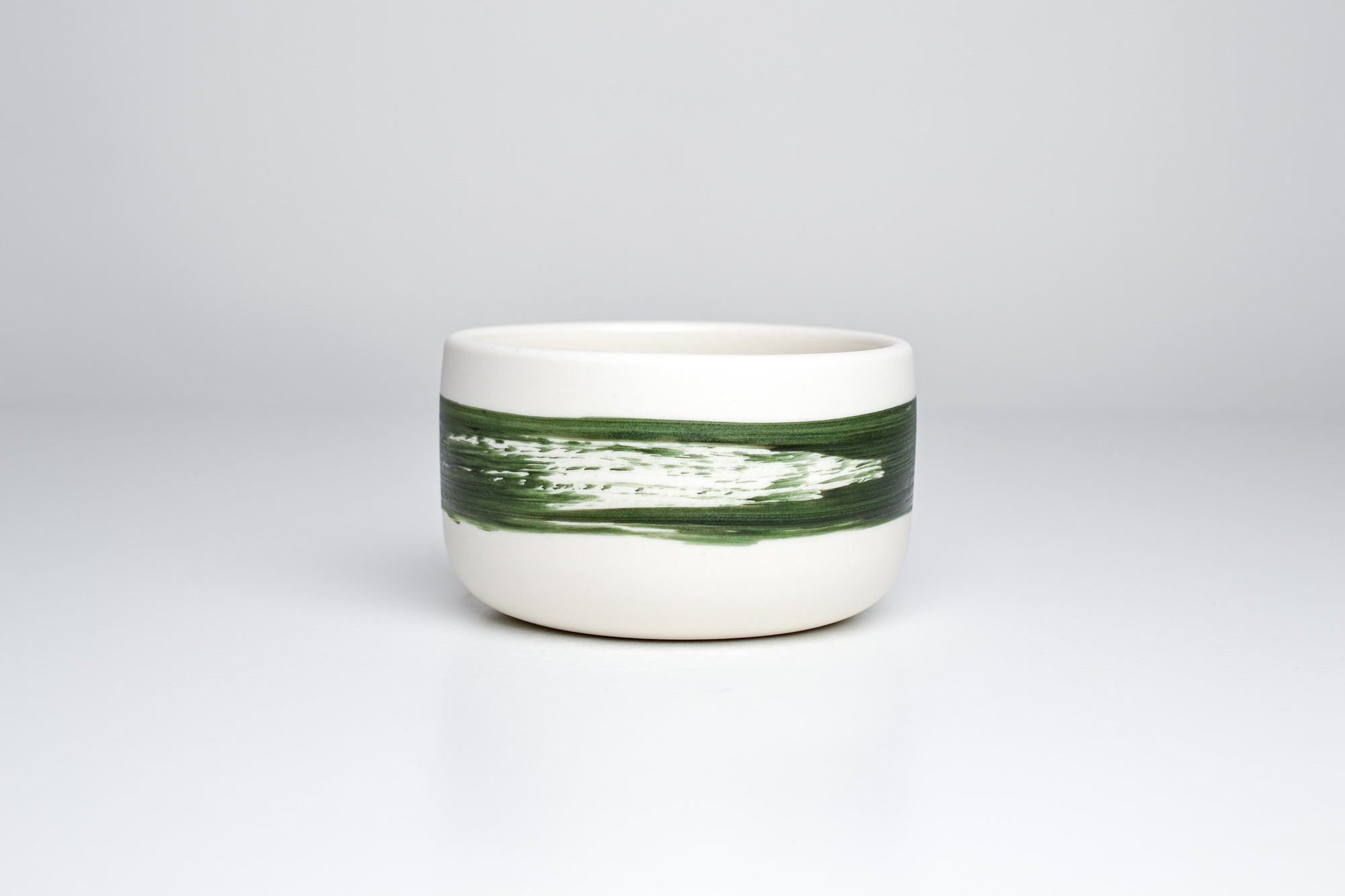 Simple cup, green line, 180ml