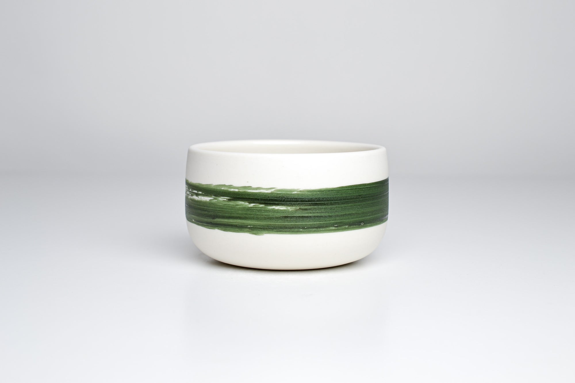 Simple cup, green line, 180ml