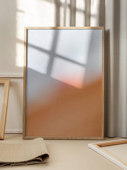 Umělecký tisk „Peach Cream Aura“ – Bez rámu / 50 × 70 cm