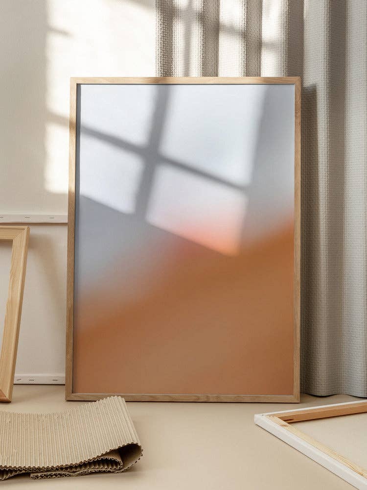 Umělecký tisk „Peach Cream Aura“ – Bez rámu / 50 × 70 cm