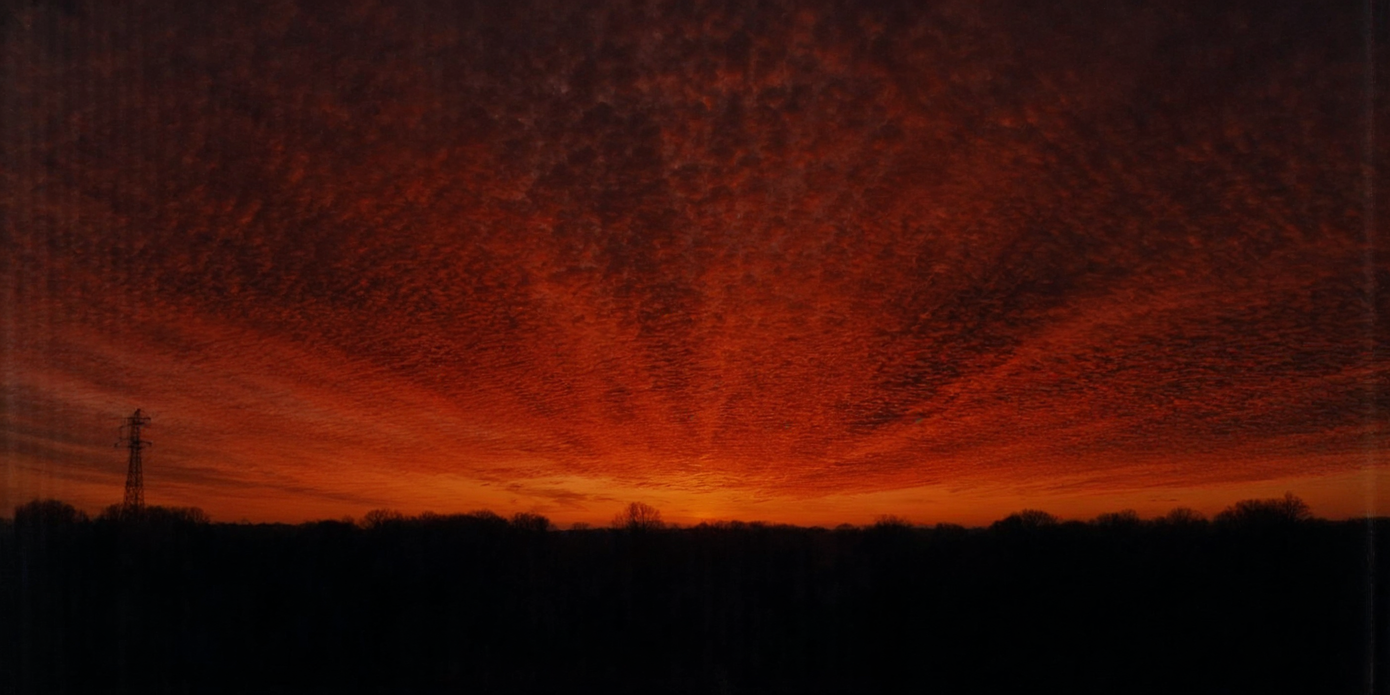 Sunset in the line