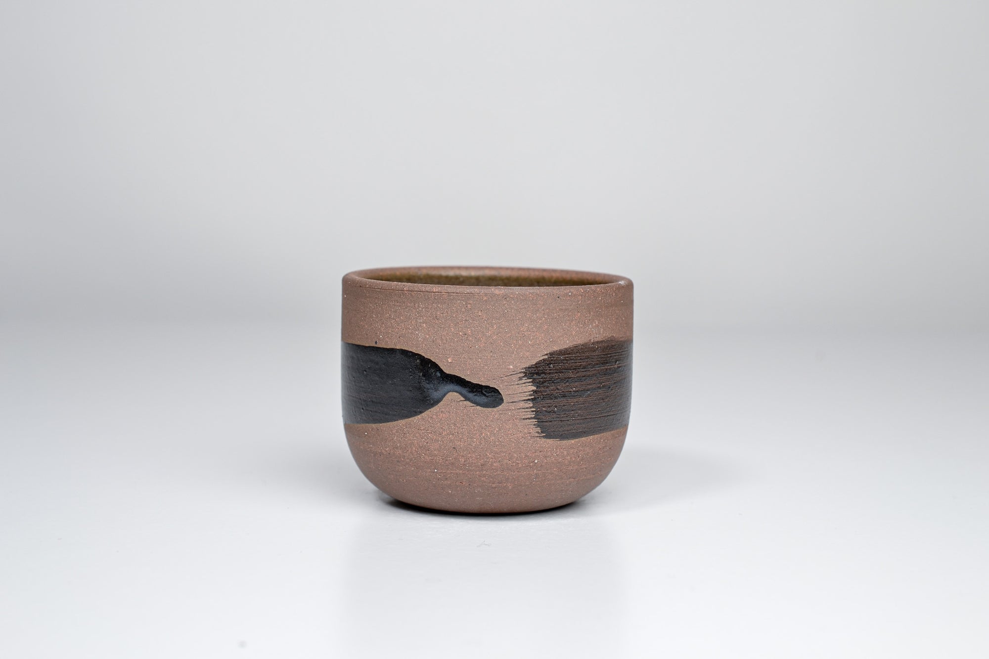 Simple brown cup & brown line, 130ml