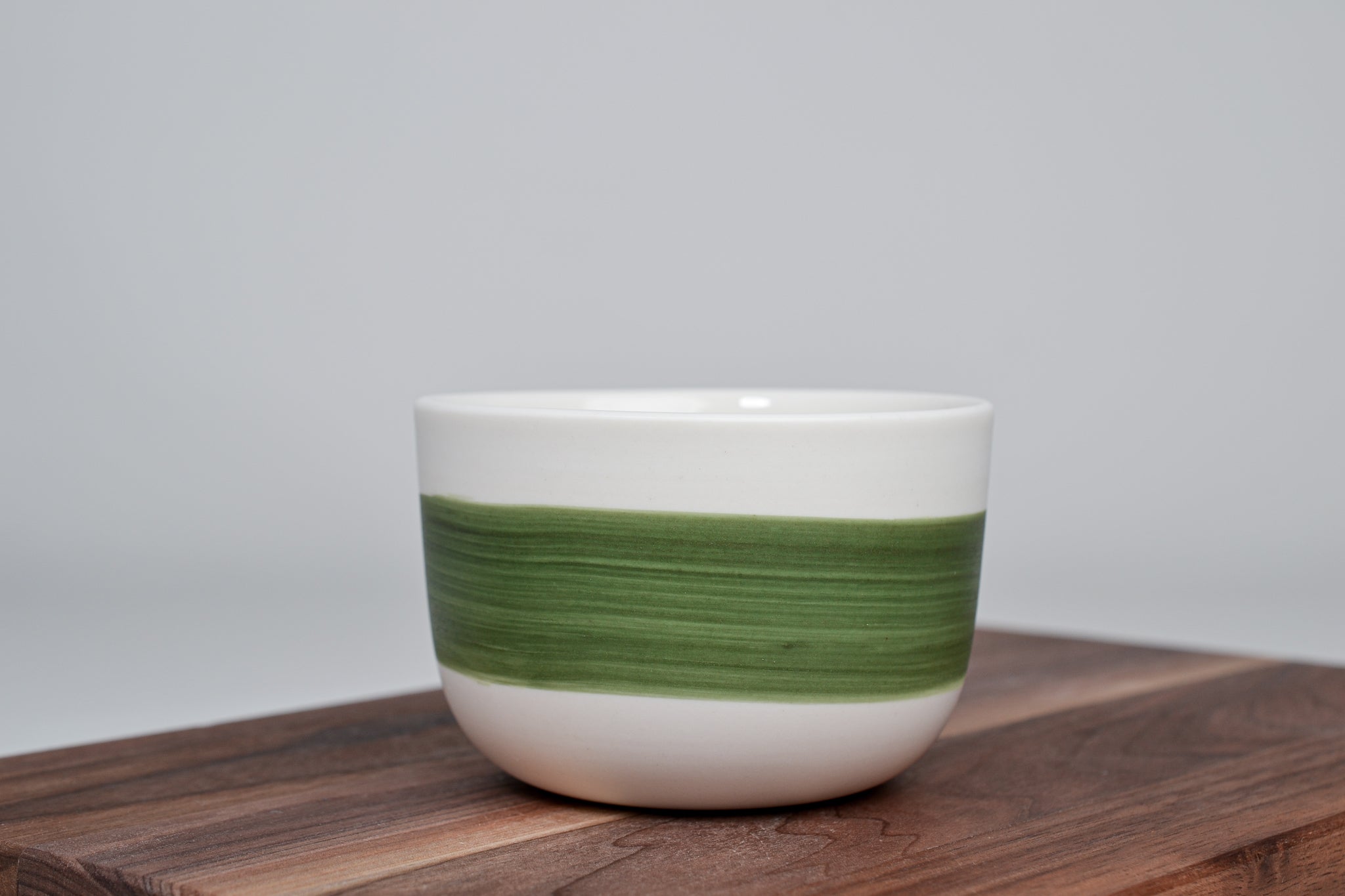Simple cup, green line, 200ml 