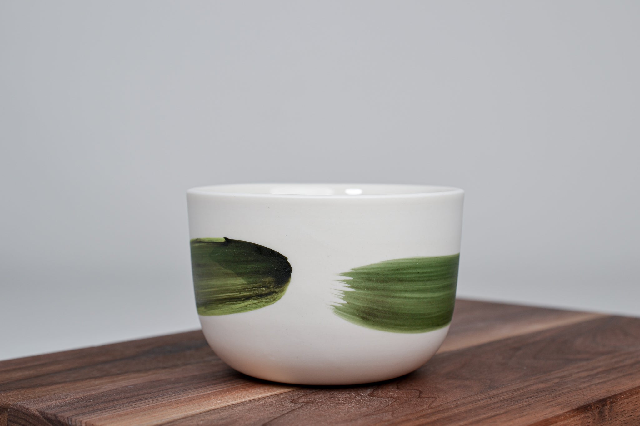 Simple cup, green line, 200ml 